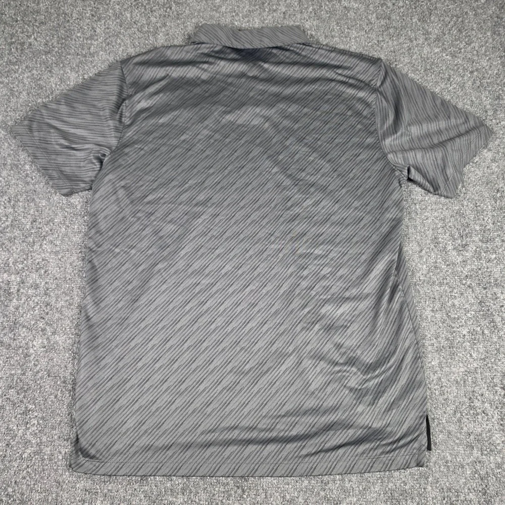 Nike Texas Longhorns Golf Polo Mens M Gray Abstract Stripe Dri-FIT DH0811-070